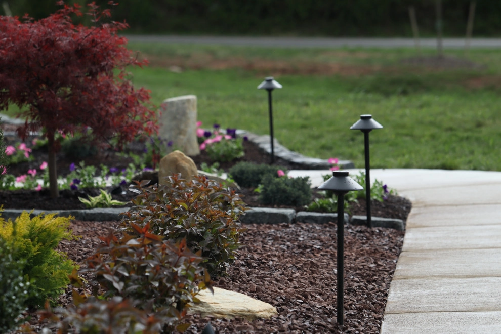 Landscape Planting, Lighting, and Using Red Tipple Stone by Holly Days Nursery & Landscaping - Photo 7