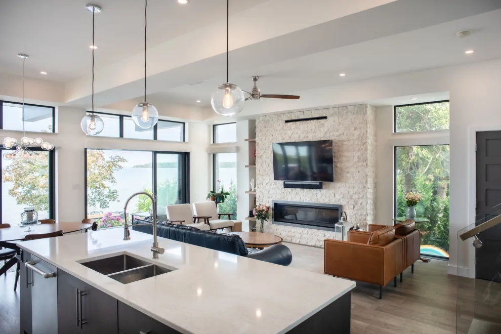 a fresh residence by a beautiful lake by Baker Posey Design - Photo 2