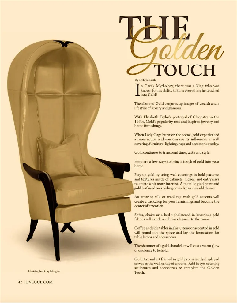 L'Vegue Magazine "The Midas Effect" by Debrae Little Interiors - Photo 2