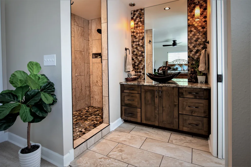 Modern Asian-Inspired Bathroom by Annmari's Design, LLC - Photo 3