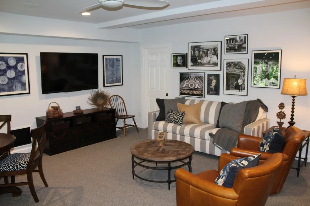 Entertainment and Game Room in the Basement by Brian H Murray Interior Design - Photo 4