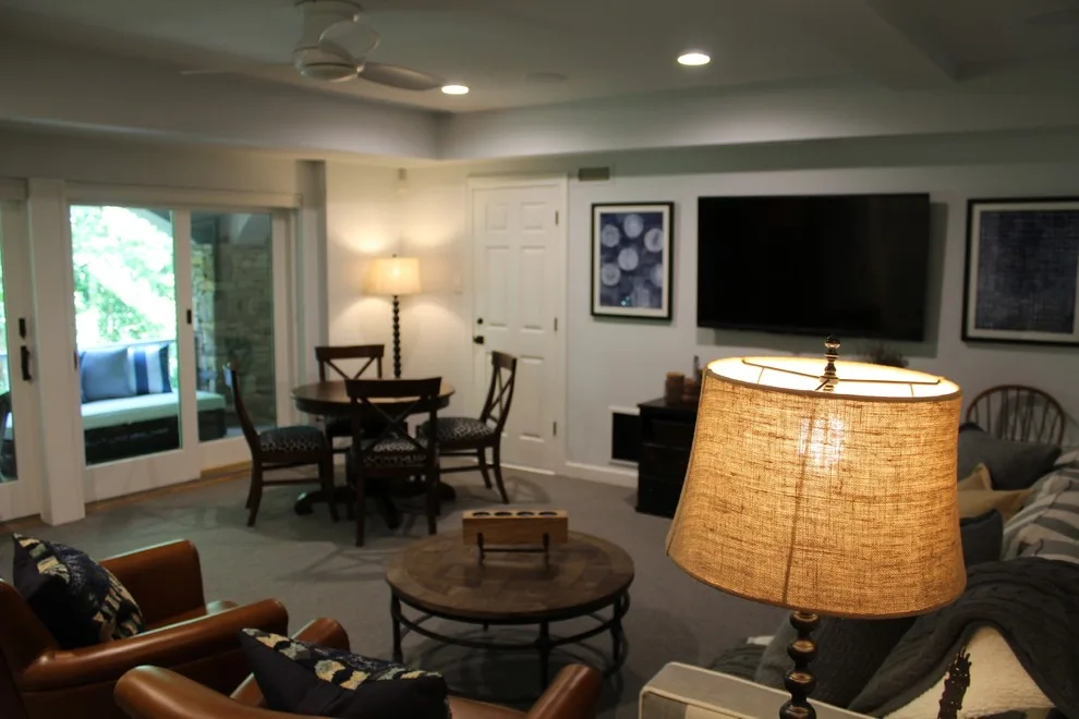 Entertainment and Game Room in the Basement by Brian H Murray Interior Design - Photo 2