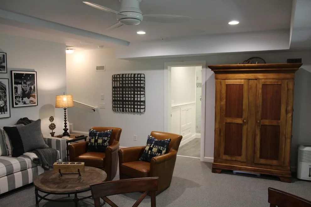 Entertainment and Game Room in the Basement by Brian H Murray Interior Design - Photo 3