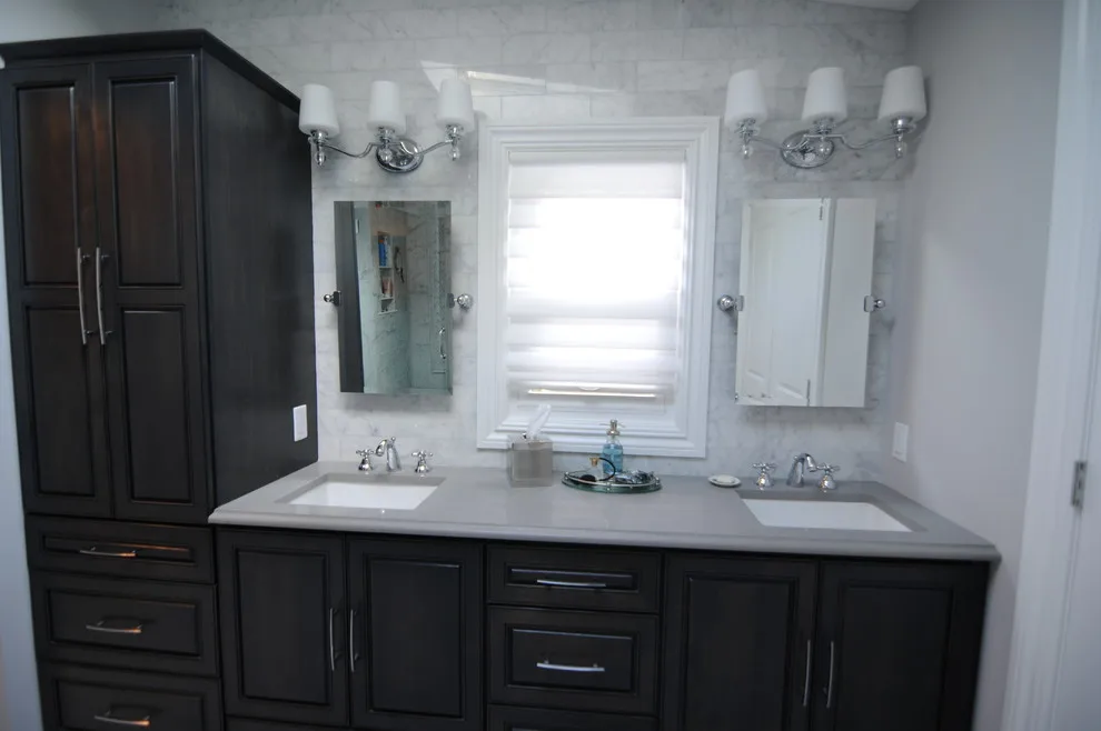 Carrera Marble Restroom by Romancing The Home Interiors - Photo 2