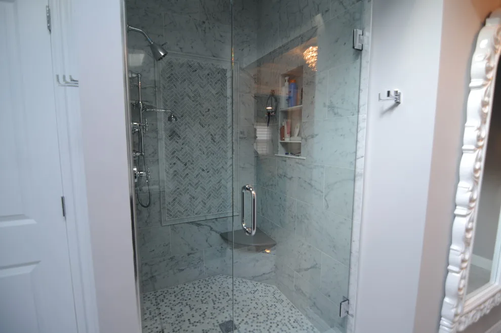 Carrera Marble Restroom by Romancing The Home Interiors - Photo 3