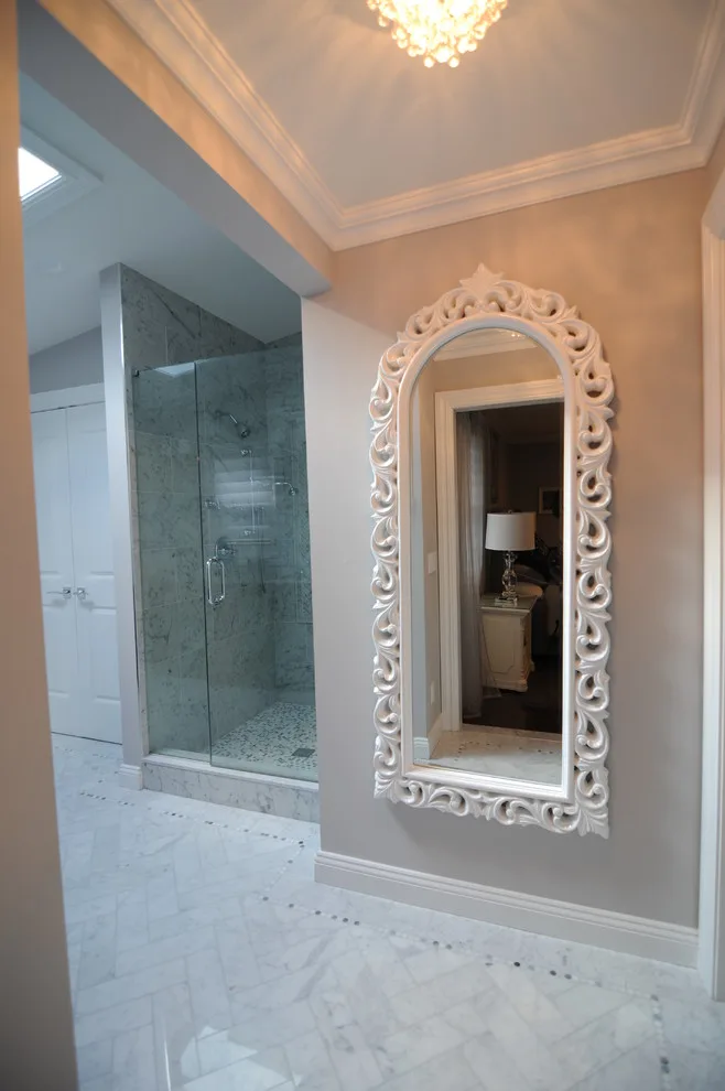Carrera Marble Restroom by Romancing The Home Interiors - Photo 4