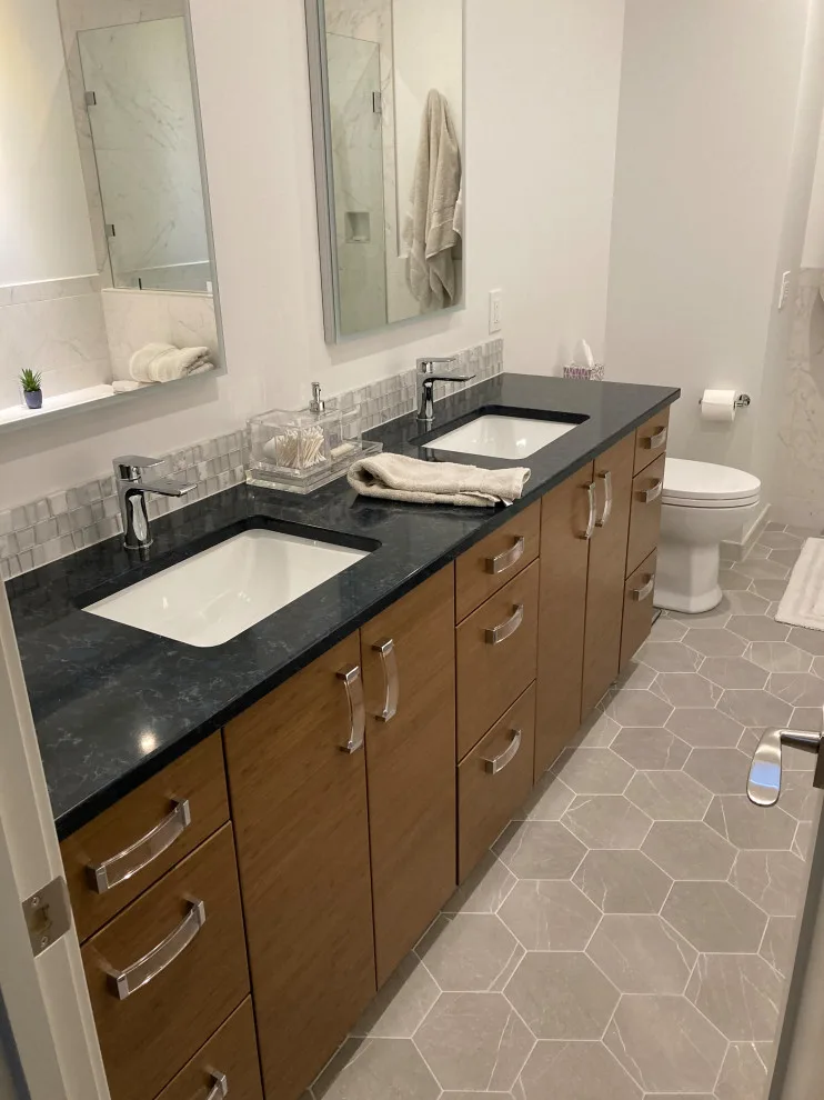 Restroom Renovation by K LINN Interiors - Photo 3