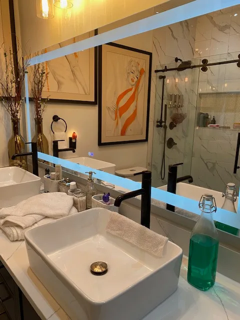Restroom Renovation by Panache` Interiors-Woodstock GA - Photo 3