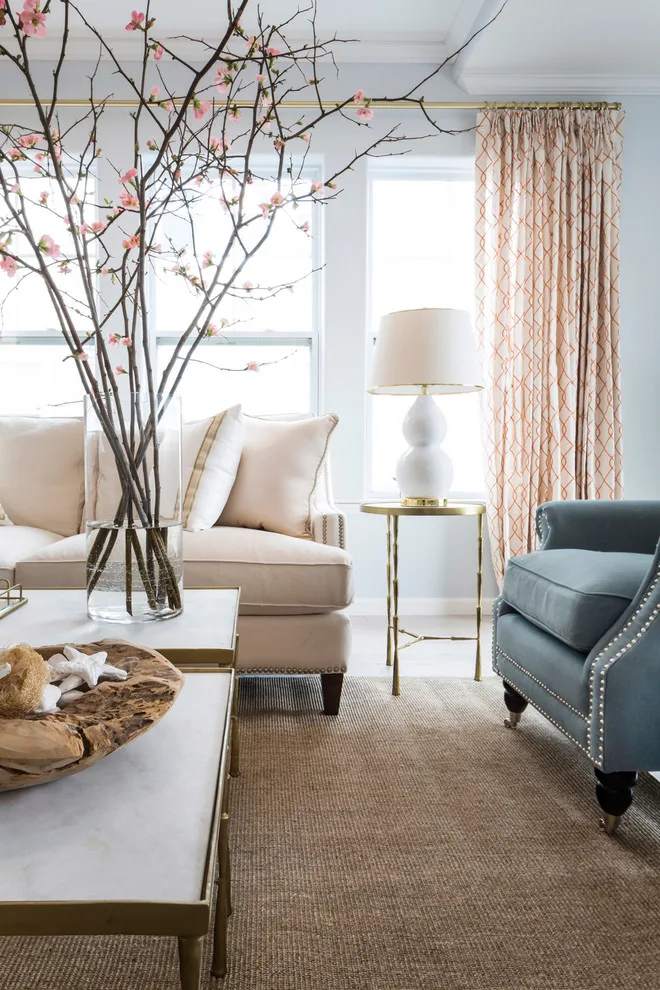Coastal Living Room with Beach Style Design by DLT Interiors-Debbie Travin - Photo 2