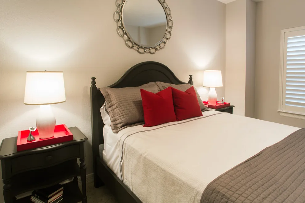 Crimson and Charcoal Guest Room by Teresa M. Morgan, ASID - Photo 4