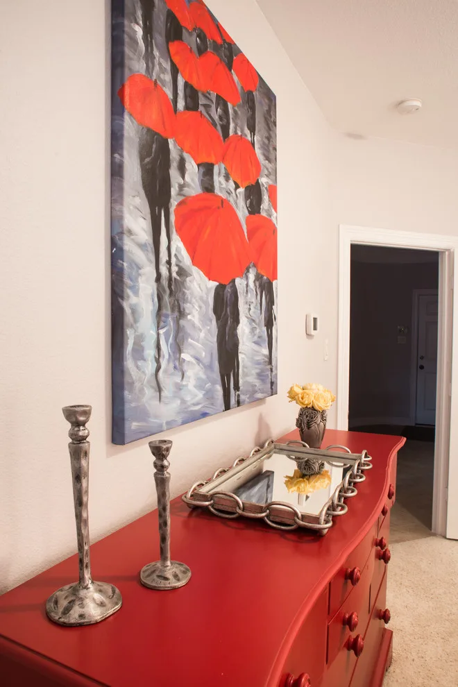 Crimson and Charcoal Guest Room by Teresa M. Morgan, ASID - Photo 8