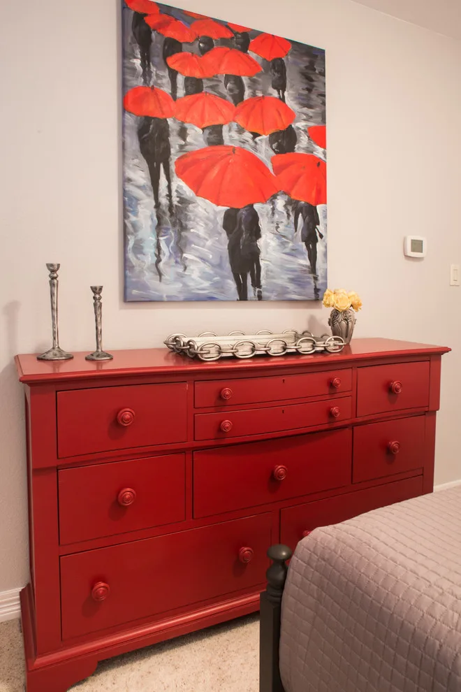 Crimson and Charcoal Guest Room by Teresa M. Morgan, ASID - Photo 7