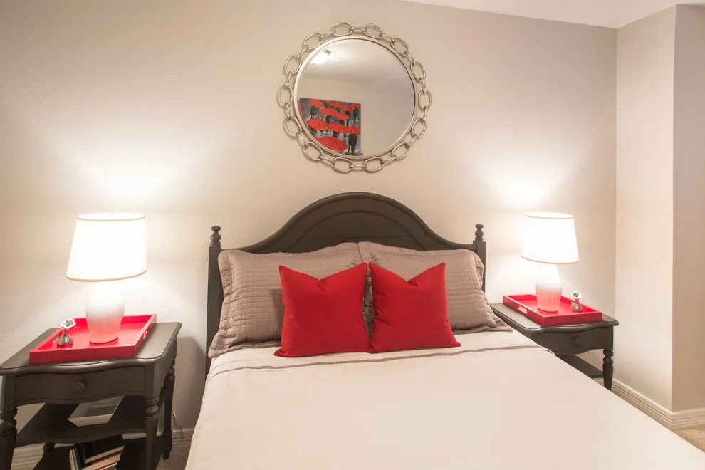 Crimson and Charcoal Guest Room by Teresa M. Morgan, ASID - Photo 2