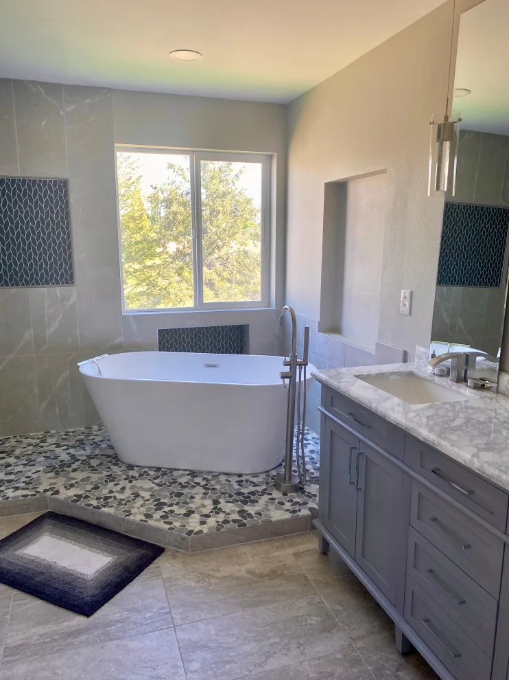 Contemporary restroom by Annmari's Design, LLC - Photo 6
