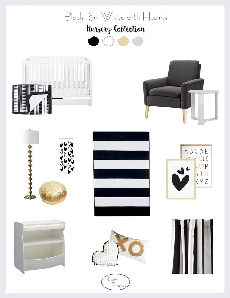 Monochrome Hearts Nursery by Interiors By SarahRose - Photo 3