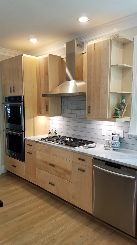 Curly Maple Flat-Panel Cabinets for the Kitchen by Deutsch Design LLC - Photo 4