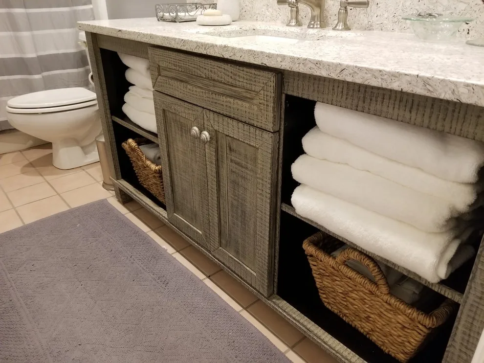Custom Mirror and Lighting Frame Bathroom Cabinets by Eurocraft Inc - Photo 3