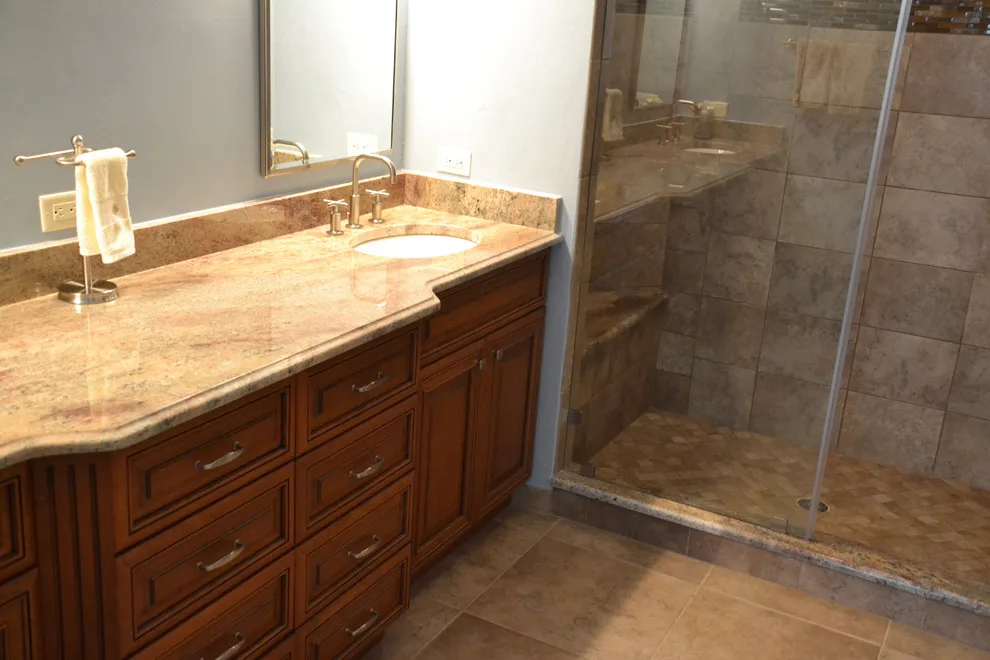 Bespoke Countertop Complete Bathroom Renovation by Cornerstone Builders Of SWFL - Photo 3
