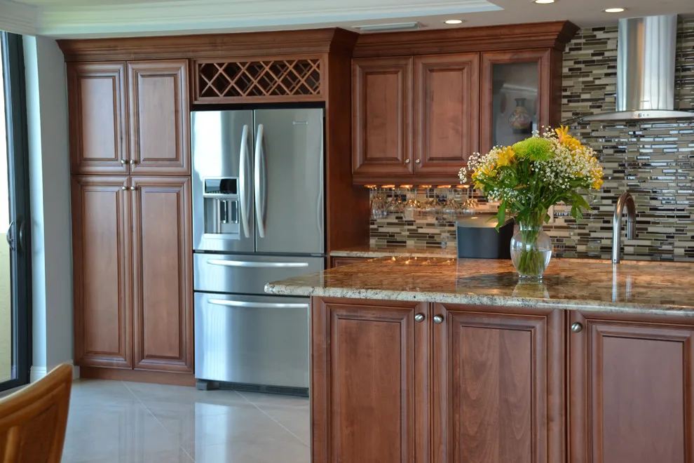 Tailored Dark Wood Cabinet Renovation by Cornerstone Builders Of SWFL - Photo 2