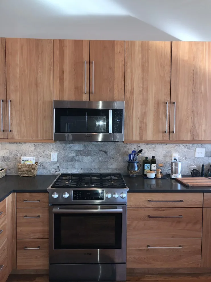 Red Birch Stainless Steel Kitchen by The Cabinet Design Studio At Forest Millwork - Photo 7