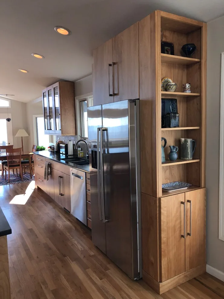 Red Birch Stainless Steel Kitchen by The Cabinet Design Studio At Forest Millwork - Photo 10