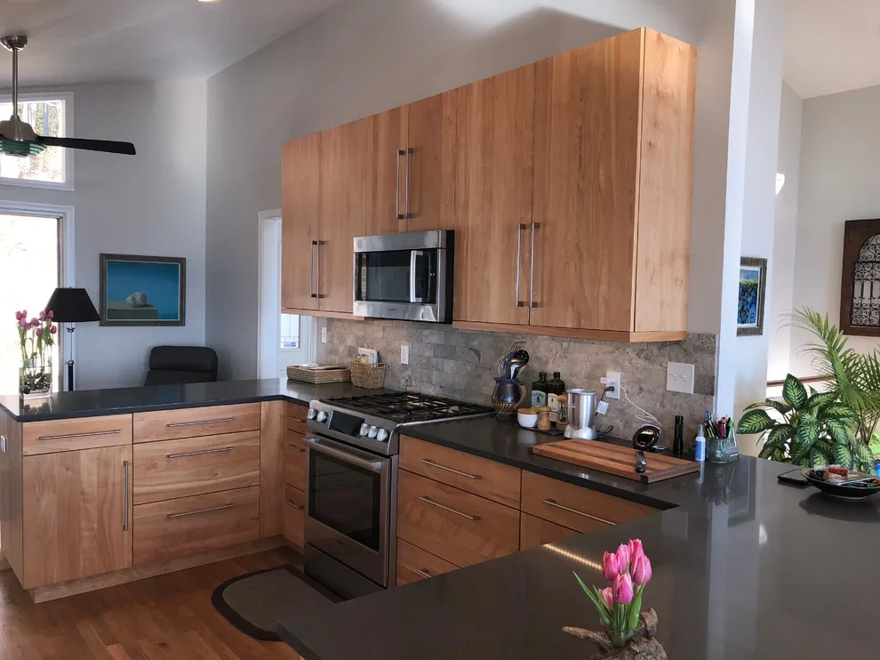 Red Birch Stainless Steel Kitchen by The Cabinet Design Studio At Forest Millwork - Photo 11