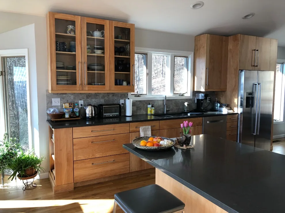 Red Birch Stainless Steel Kitchen by The Cabinet Design Studio At Forest Millwork - Photo 13