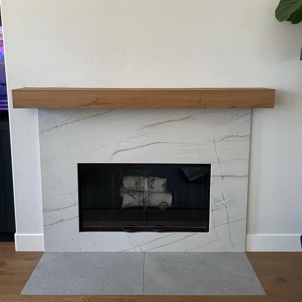Quartzite mantel enclosure by CMG Granite And Stone Inc. - Photo 3