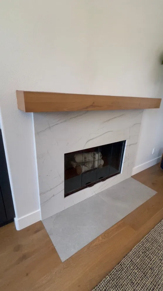 Quartzite mantel enclosure by CMG Granite And Stone Inc. - Photo 2
