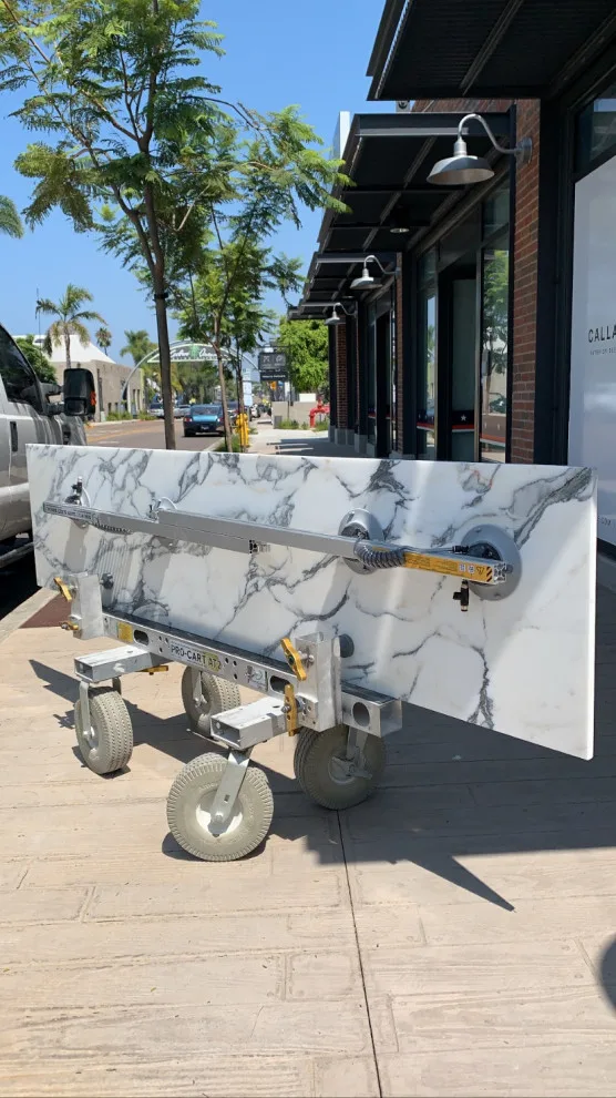 Bespoke marble countertop with integrated sink and complete backsplash for office by CMG Granite And Stone Inc. - Photo 4