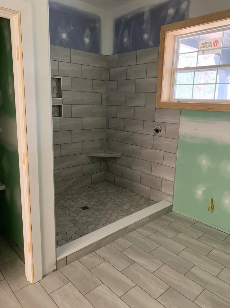 Master Shower in Craftsman Style for New Construction by Brinson Custom Tile - Photo 2