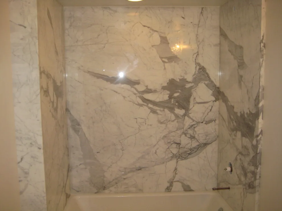 Calcutta Gold Marble Slabs for Bathroom Shower by LaBruyere Stone - Photo 2