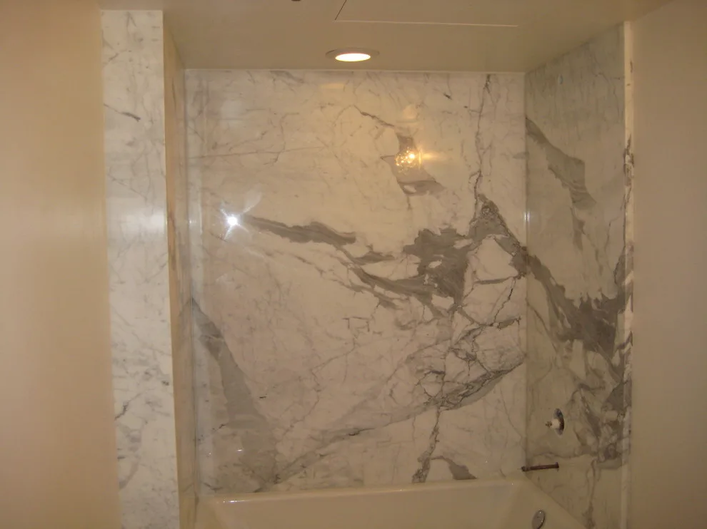 Calcutta Gold Marble Slabs for Bathroom Shower by LaBruyere Stone - Photo 4