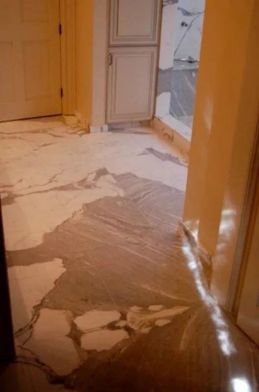 Calcutta Gold Marble Slabs for Bathroom Shower by LaBruyere Stone - Photo 5