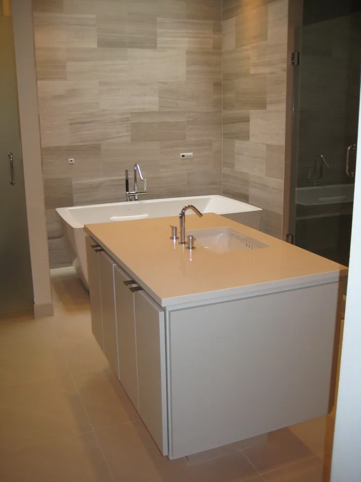 Caesarstone Eggshell Quartz Vanities by LaBruyere Stone - Photo 3