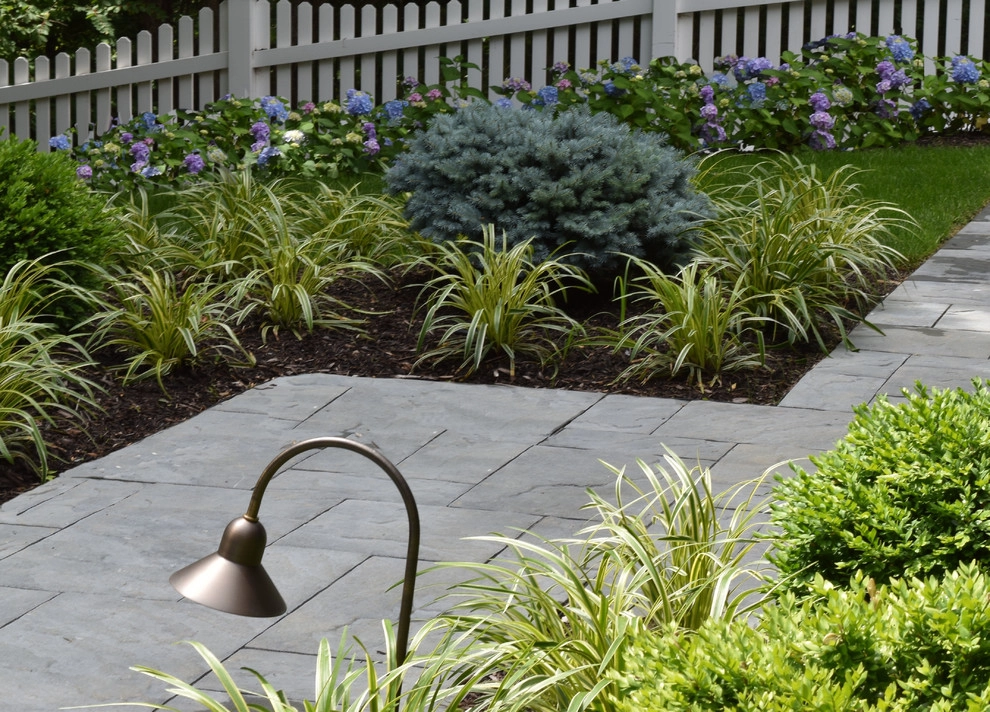 PA Fieldstone seat wall with fire pit by Bruno Design Associates - Photo 5