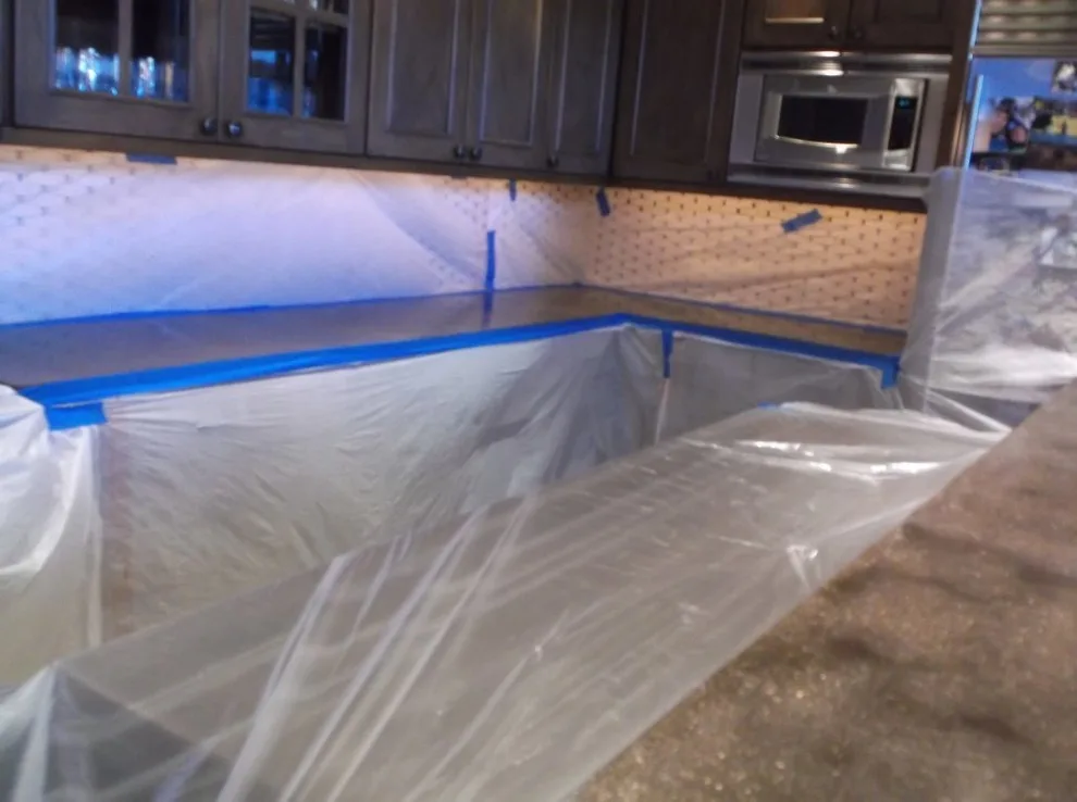 Revitalization of Concrete Kitchen Bar by Steammaster - Photo 5