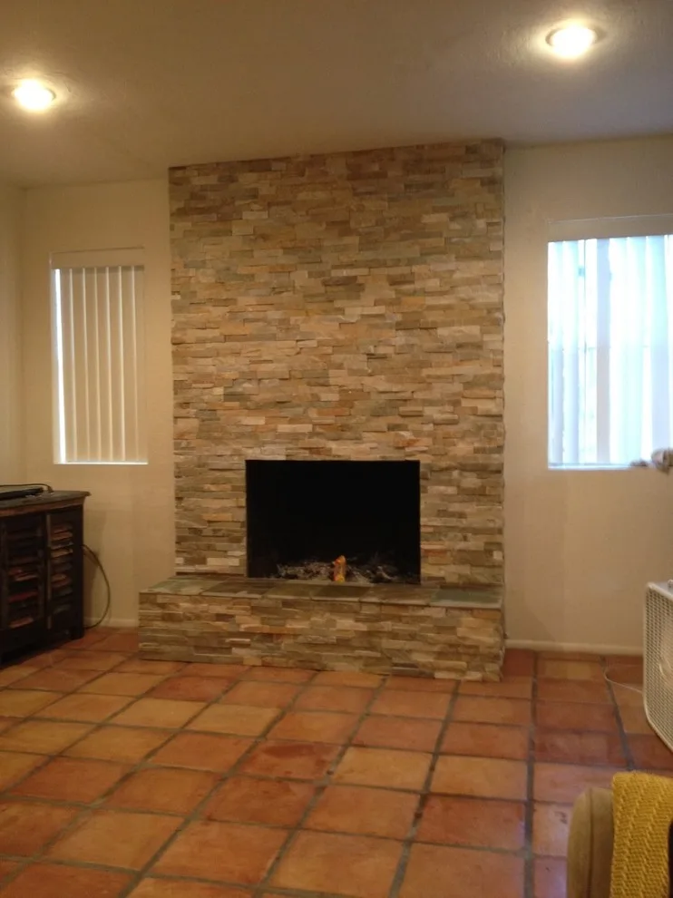 Fireplace renovation by Tucson Tile Outlet - Photo 4