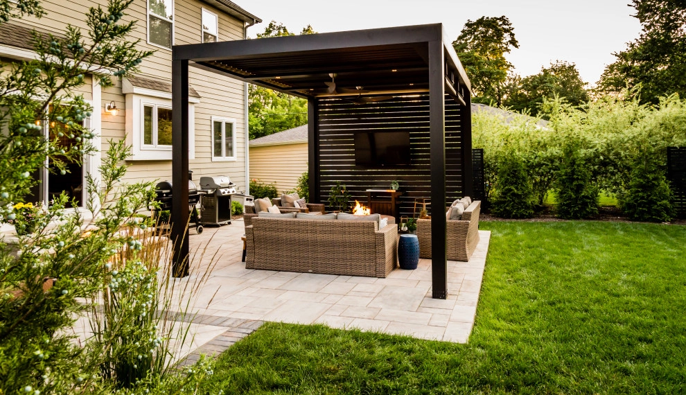 Contemporary Pergola/Patio by Bruss Landscaping, Inc. - Photo 6