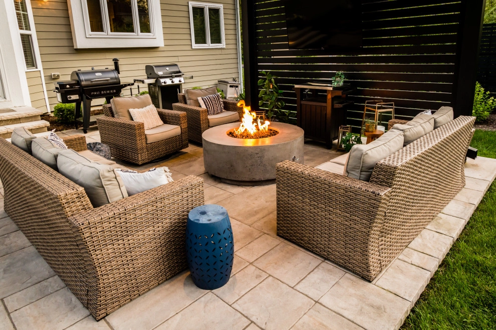 Contemporary Pergola/Patio by Bruss Landscaping, Inc. - Photo 2