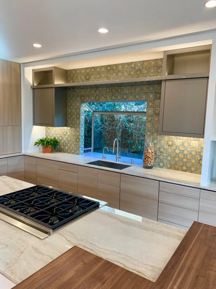 Quartzite Stone Kitchen Countertops with Tiled Backsplash by CMG Granite And Stone Inc. - Photo 8