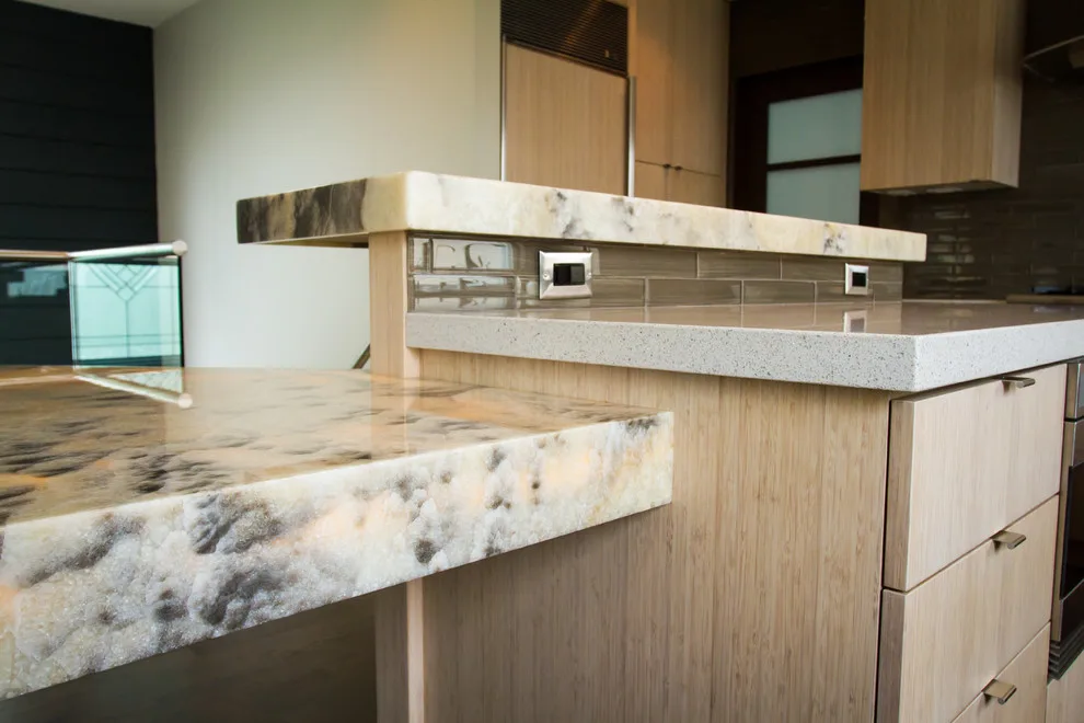 Quartz and Lit Onyx Countertops by Caesarstone by Pacific Stoneworks Inc - Photo 2