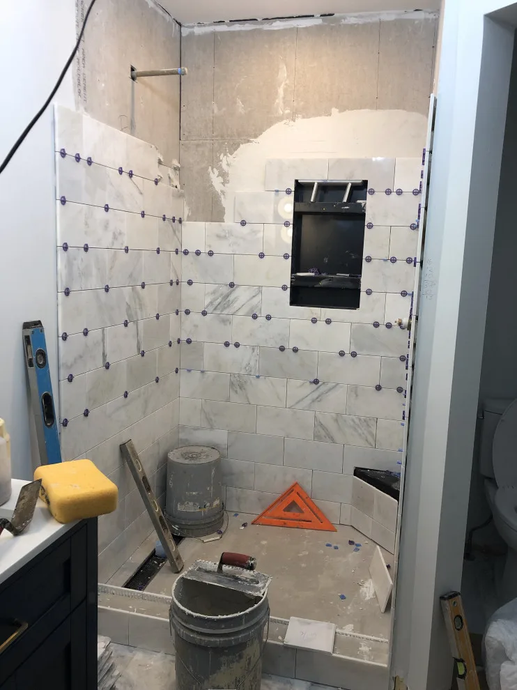 Stone Rain Shower by B & W Designer Tile - Photo 5