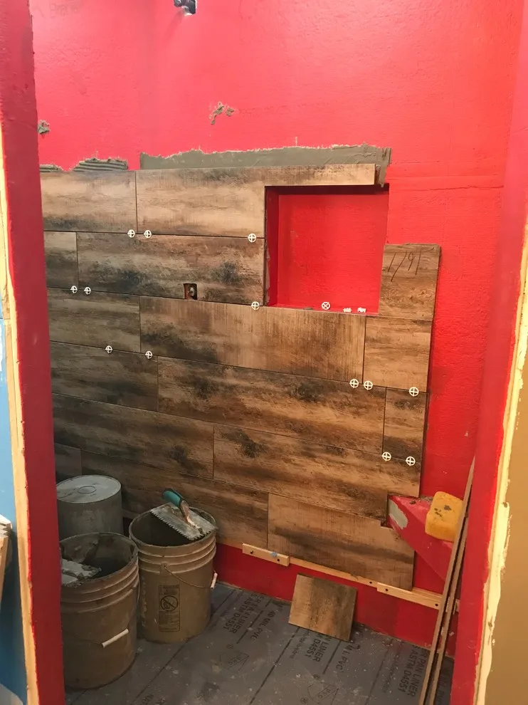 Renovated Primary Bathroom Shower by B & W Designer Tile - Photo 6