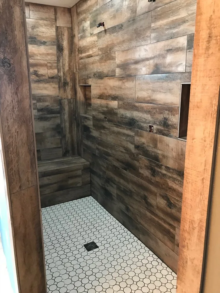 Renovated Primary Bathroom Shower by B & W Designer Tile - Photo 4
