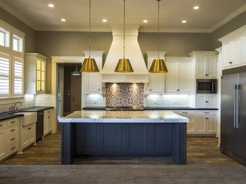 Contemporary Farmhouse with Calacatta Quartzite Kitchen by Granite Division Inc. - Photo 2