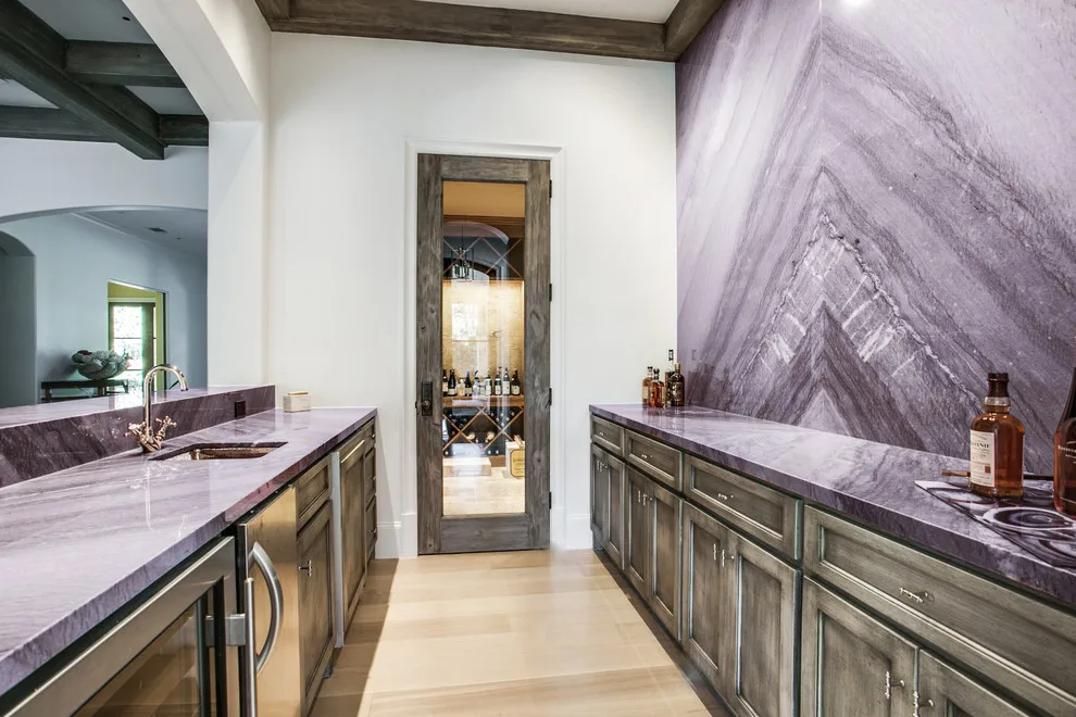 Hanoi Elegant White Transitional Kitchen and Bathroom by Aria Stone Gallery - Photo 13