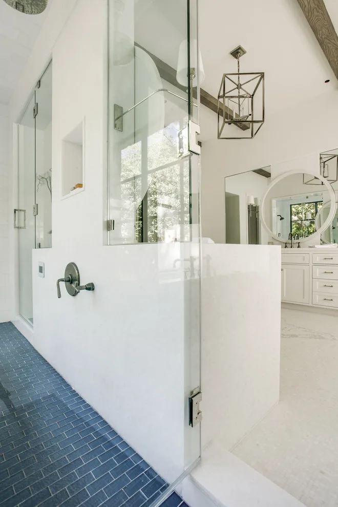Hanoi Elegant White Transitional Kitchen and Bathroom by Aria Stone Gallery - Photo 11