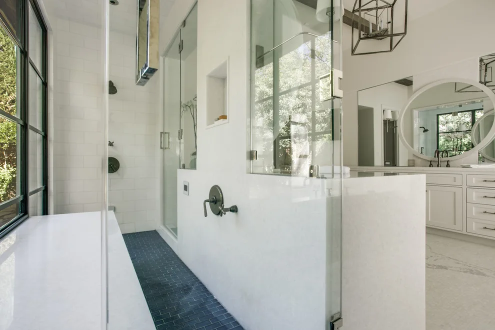 Hanoi Elegant White Transitional Kitchen and Bathroom by Aria Stone Gallery - Photo 3