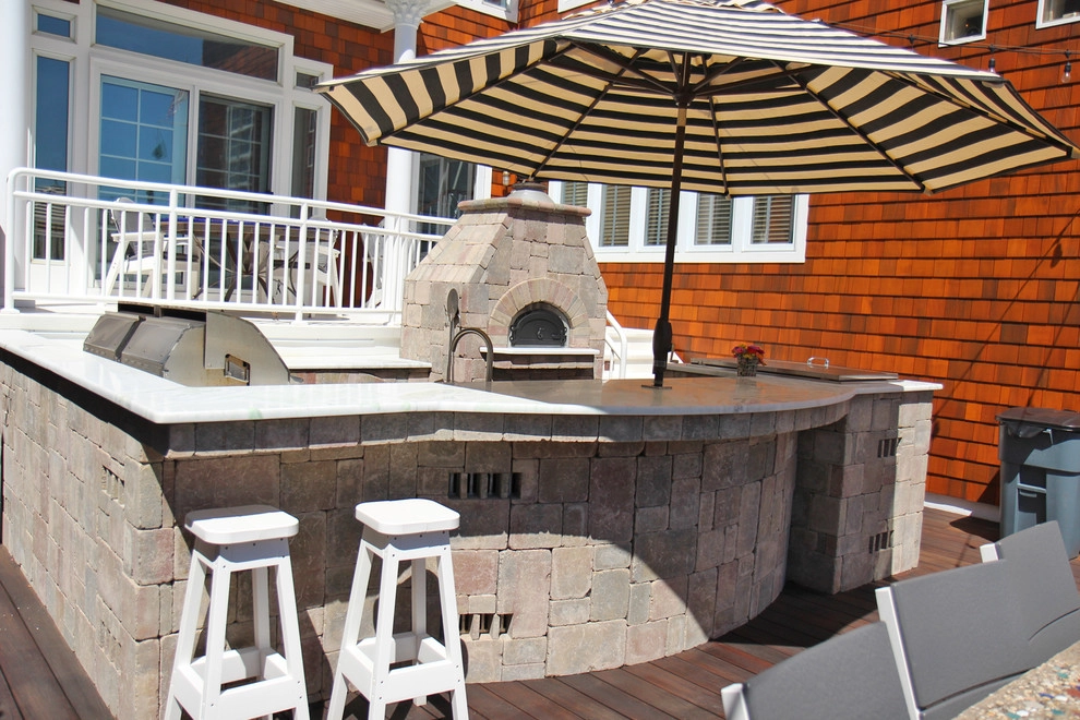 Beachfront Outdoor Kitchen & Firepit by L.B. Forcellati & Sons, Inc. - Photo 4